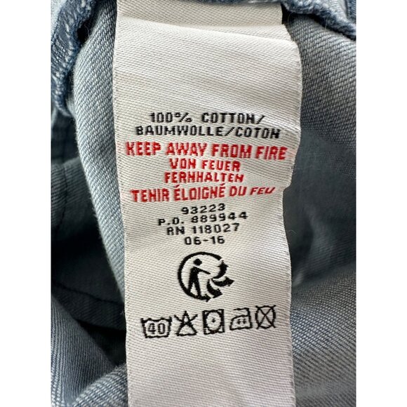 Johnnie B Button Up Denim Dress Girls 15-16Y Blue Pin-Tuck Long Sleeve Pockets - Picture 7 of 11